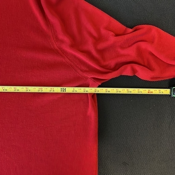 Gorgeous Red Ruffle V-Neck Sweater 22/24 - Picture 7 of 10